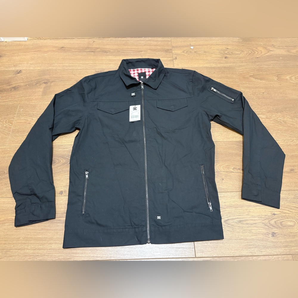 NWT DC DEADSTOCK Men's Black Jacket Lightweight Bomber Style Large